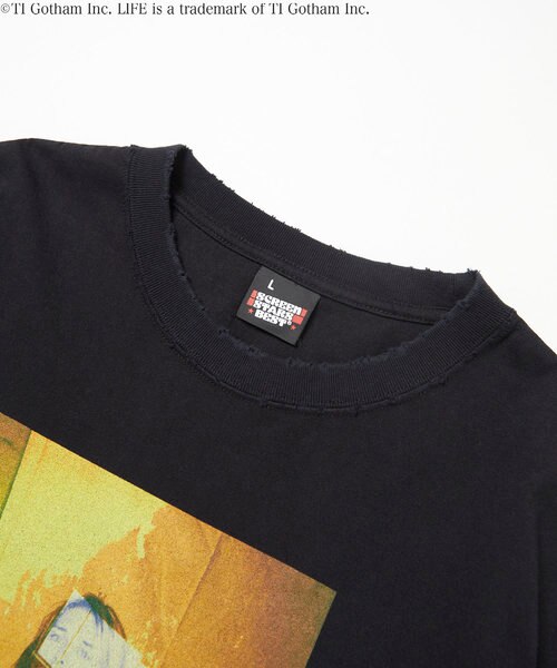 別注 カート・コバーン コラボフォト カレッジTシャツ/LIFE Kurt