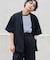 リネンライクショートスリーブジャケットセットアップ【機能素材】
