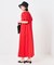 パフスリーブカットマキシワンピース