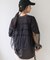 チュール2WAYリボンギャザーブラウス