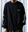 限定展開 WILD THINGS×FREAK'S STORE/ワイルドシングス 別注 ビッグシルエット 袖プリント ロングスリーブTシャツ/ロンT