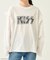KISS ブラックロゴ フリル ロンT / ロックＴシャツ / バンドＴシャツ