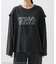 KISS ブラックロゴ フリル ロンT / ロックＴシャツ / バンドＴシャツ