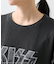 KISS ブラックロゴ フリル ロンT / ロックＴシャツ / バンドＴシャツ
