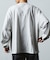 限定展開 9オンス Heavyweight ビッグシルエット ヘンリーネック ロングスリーブTシャツ/ヘビーウェイト/ロンTEE