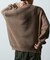 限定展開 ビッグシルエット ワッフル編み クルーネックニット