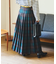 別注 Combination Fashion Maxi Kilt/コンビネーション ファッション マキシ キルト/チェック ロングスカート