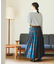 別注 Combination Fashion Maxi Kilt/コンビネーション ファッション マキシ キルト/チェック ロングスカート