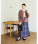 別注 Combination Fashion Maxi Kilt/コンビネーション ファッション マキシ キルト/チェック ロングスカート