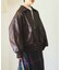 ボア襟 フェイクレザー ブルゾン