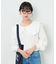 フリル 丸襟 カット Tシャツ/長袖Tシャツ
