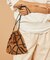 velor stringbag”LINE”/ベロアライン柄巾着バッグ