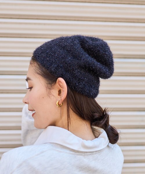 ami ポンポンモヘアビーニー ami ポンポンモヘアビーニー モヘア風ニット帽