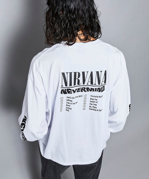 限定展開 NIRVANA/ニルヴァーナ 別注 ビッグシルエット バックプリント ロングスリーブTシャツ/NEVER  MIND/ロンTEE｜フリークスストアの通販｜&mall（アンドモール）三井ショッピングパーク公式通販