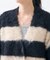 ジャギー ボーダー ニットカーディガン