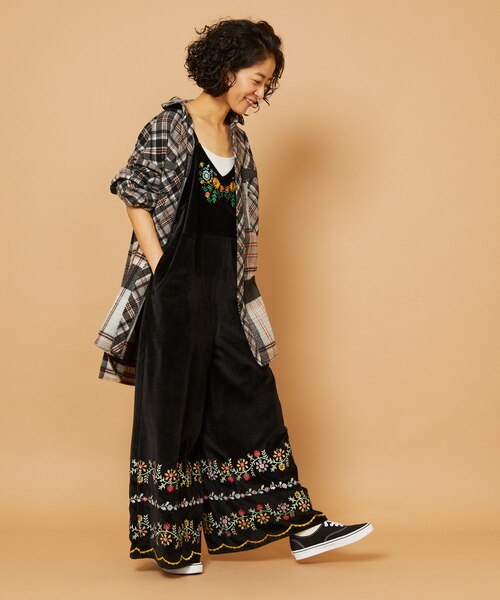 インドベロア刺繍サロペット｜フリークスストアの通販｜&mall（アンド