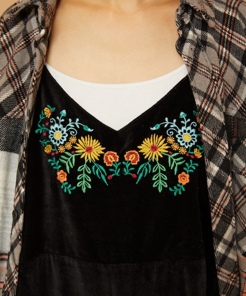 インドベロア刺繍サロペット｜フリークスストアの通販｜&mall（アンド