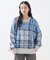 ビッグ チェック柄 ニット/ビッグシルエット プルオーバーニット