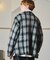モヘアニット チェックシャツブルゾン