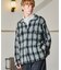 モヘアニット チェックシャツブルゾン