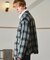 モヘアニット チェックシャツブルゾン