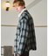 モヘアニット チェックシャツブルゾン