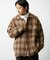 モヘアニット チェックシャツブルゾン
