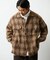 モヘアニット チェックシャツブルゾン