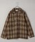モヘアニット チェックシャツブルゾン