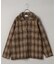 モヘアニット チェックシャツブルゾン