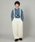 限定展開 ゆうたろう×FREAK'S STORE ワイドシルエット サスペンダー付き オーバーパンツ