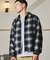 オンブレチェック パディングドリズラー ジャケット