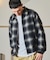 オンブレチェック パディングドリズラー ジャケット