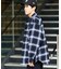 リラックスフィット オンブレチェック ネル 中綿シャツブルゾン/ワークシャツ/ネルシャツ/ビックシルエット/シャツアウター/キルティング