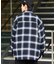 リラックスフィット オンブレチェック ネル 中綿シャツブルゾン/ワークシャツ/ネルシャツ/ビックシルエット/シャツアウター/キルティング