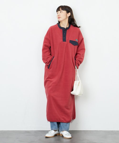 限定展開 FREAK'S OUTDOORS サイドジップ フリース ワンピース
