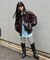 フェイクレザーブルゾン