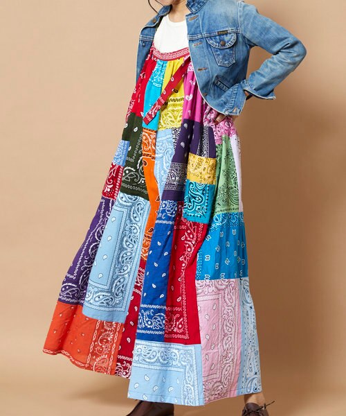 Freada バンダナリメイクワンピース 新品タグ付き♡ Freada Vintageバンダナリメイクワンピース