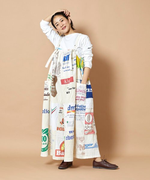 Vintageヨーロピアンエコバッグリメイクサロペット｜フリークスストア