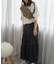 別注 Asymmetry Tiered Skirt/アシンメトリー ティアードスカート/ギャザースカート/デニムスカート