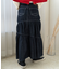 別注 Asymmetry Tiered Skirt/アシンメトリー ティアードスカート/ギャザースカート/デニムスカート