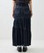 別注 Asymmetry Tiered Skirt/アシンメトリー ティアードスカート/ギャザースカート/デニムスカート