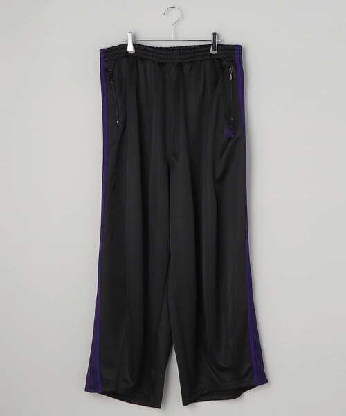 別注 H.D.TrackPant PolySmooth Black×Purple/ヒザデル トラックパンツ