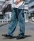 ストレートシルエット ワイド ダブルニーデニム