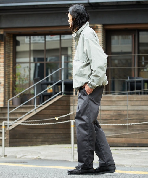 NYLON HALF ZIP BLOUSON SOLID/ナイロンハーフジップブルゾン