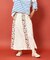インドフラワー刺繍切り替えスカート
