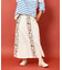 インドフラワー刺繍切り替えスカート