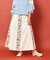 インドフラワー刺繍切り替えスカート