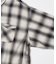 ハーフジップ オンブレチェック シャツ L/S