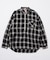 ハーフジップ オンブレチェック シャツ L/S